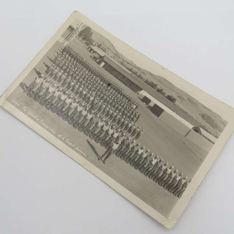 Vintage South African Police Depot parade postcard - unused
