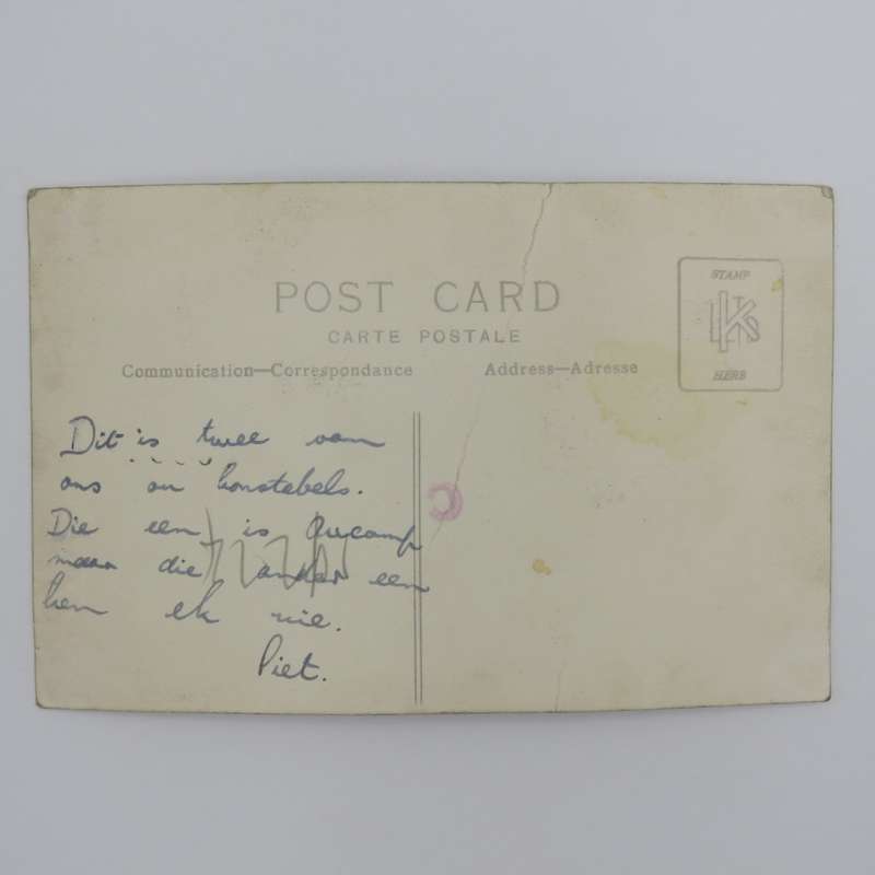 Vintage postcard of 2 police officers - South AFRICA - Identified as Aucamp and Pieter Kottich - cre