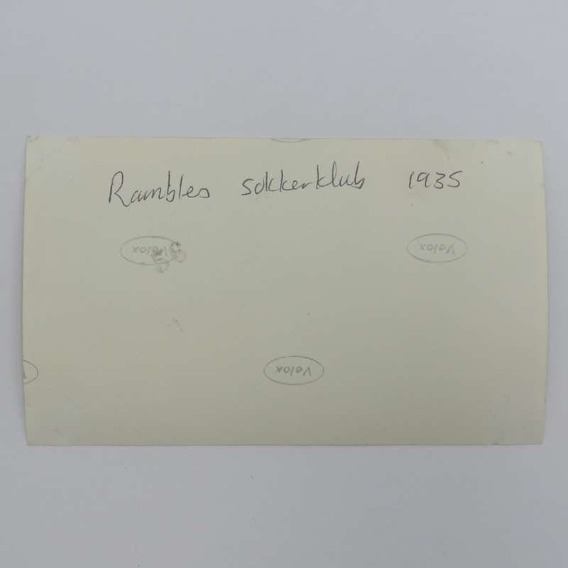 1935 photo of the Ramblers soccer club team
