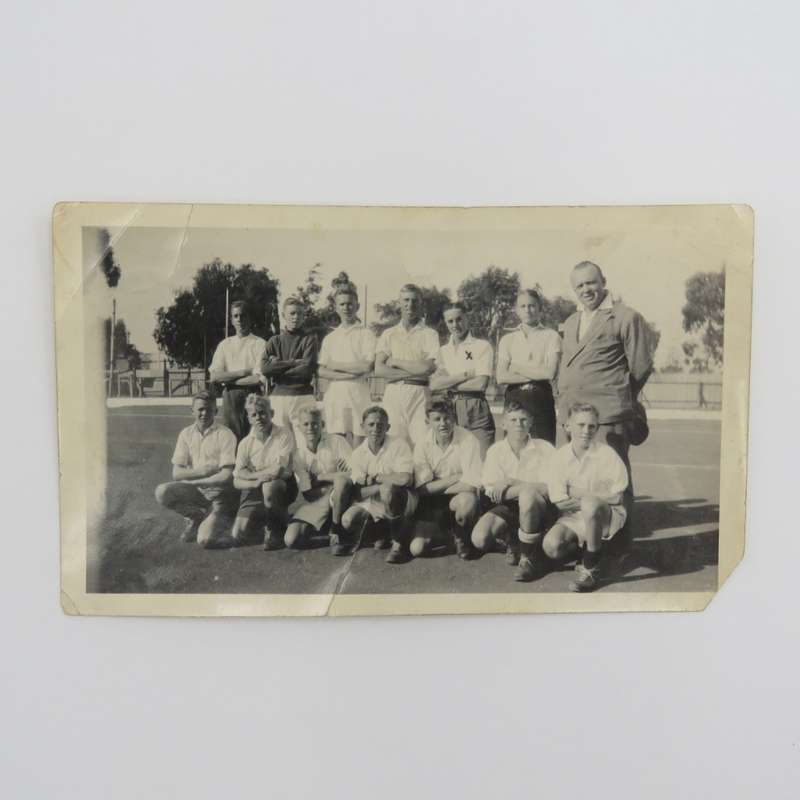 1934 photo of the Orange Free State Soccer team with names on the back