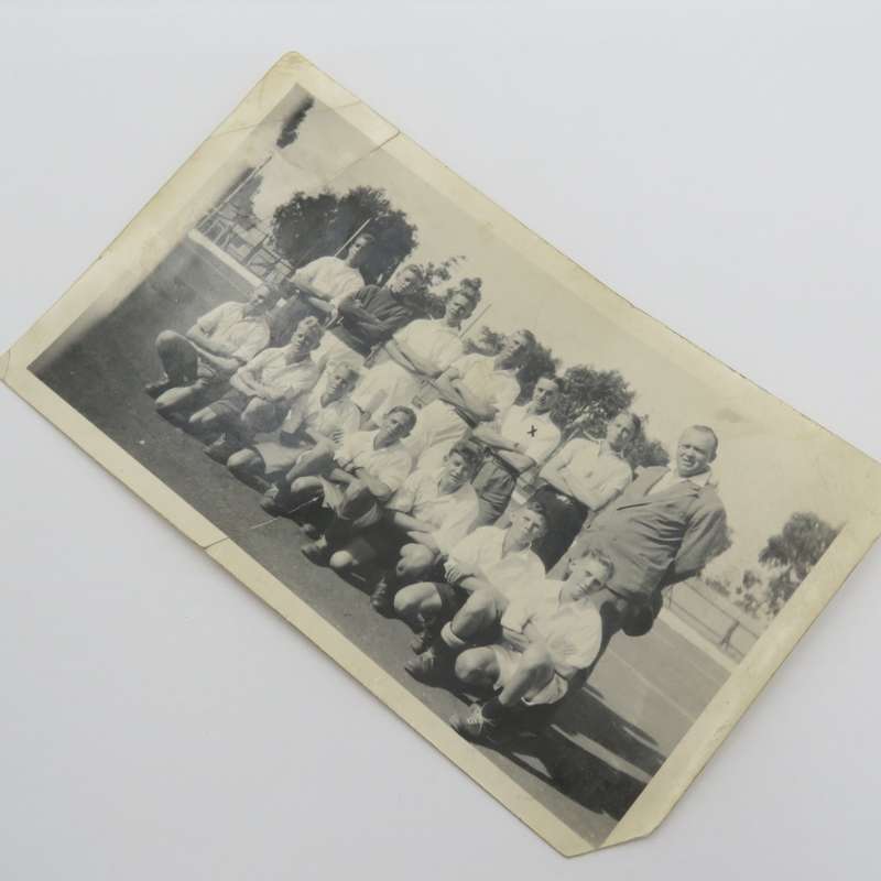 1934 photo of the Orange Free State Soccer team with names on the back