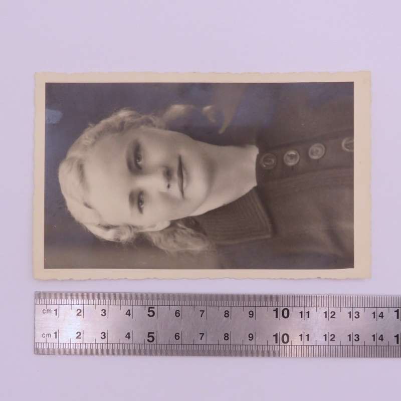 Postcard unused of Blonde girl. Taken by Davy Robertson of Potchefstroom - Vintage probably 1940`s
