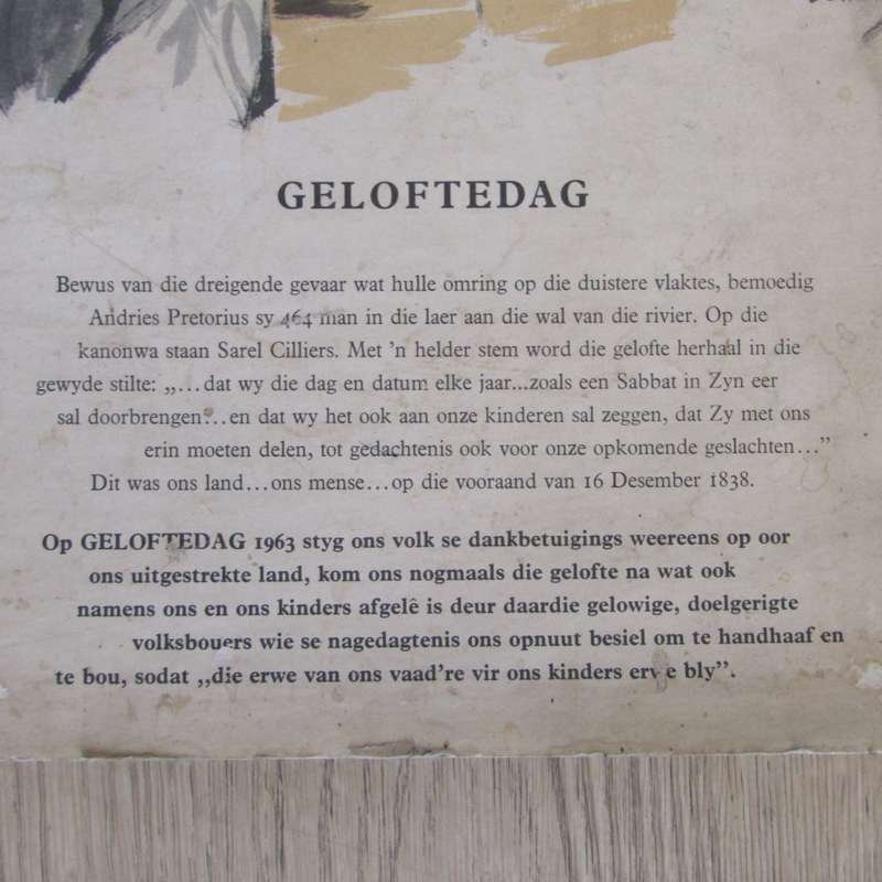Vintage Geloftedag poster by United Bouvereniging