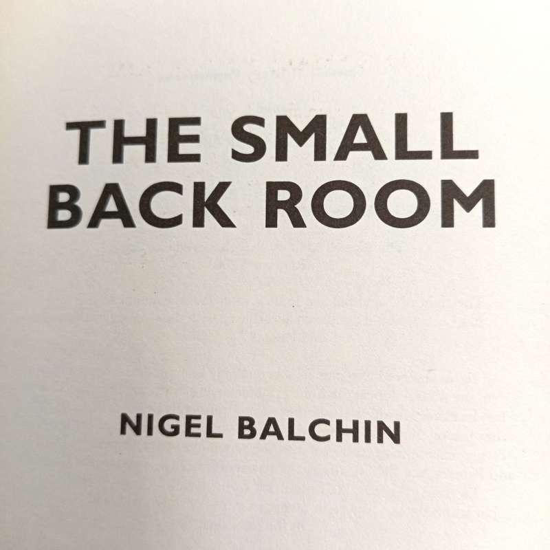 The small back room by Nigel Balchin - cassell collection