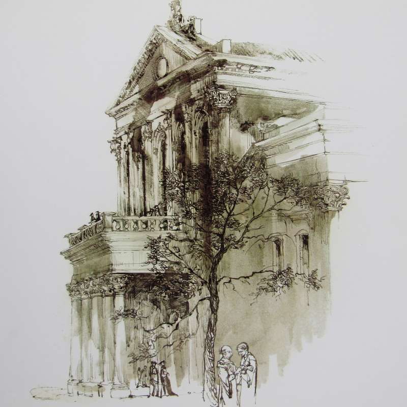 Eikestad - A collection of pen and wash drawings of Stellenbosch by Cora Coetzee