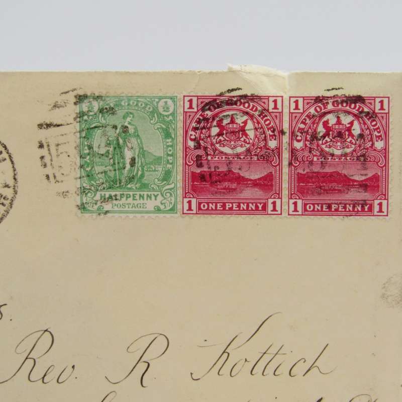 1901 Letter sent from Ladismith Cape Colony to Berlin and redirected to Hohenselihow