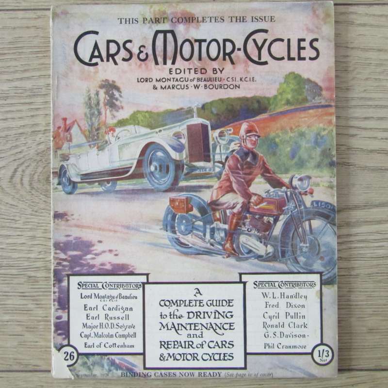 Lot of 15 Vintage Cars and Motorcycles books - various issues - some damaged