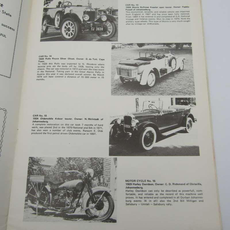 1973 Souvenir Programme for 18th National vintage and Veteran car rally