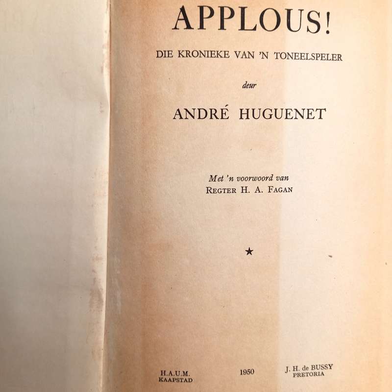 APPLOUS - Die Kronieke van n Toneelspeler