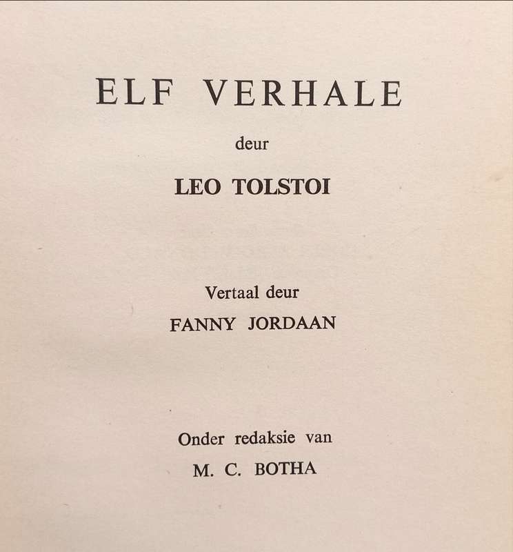 Elf Verhale deur Leo Tolstoi - 1950 edition