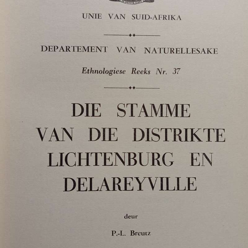 Unie van Suid Afrika Departement van Naturellesake