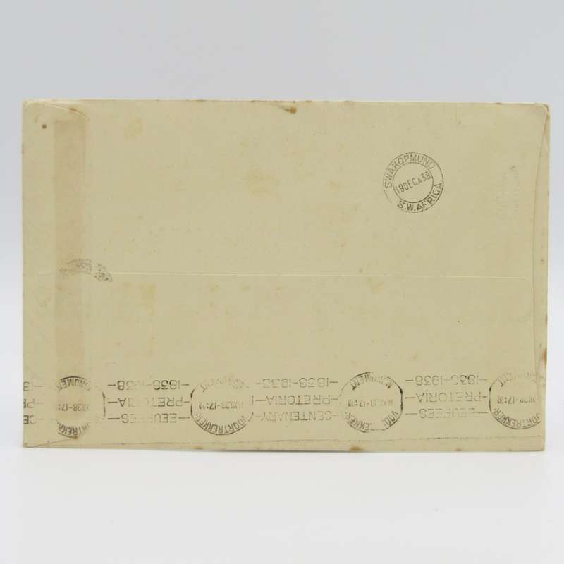 Voortrekker memorial fund set of South West Africa SWA overstamped pairs on Trek cover