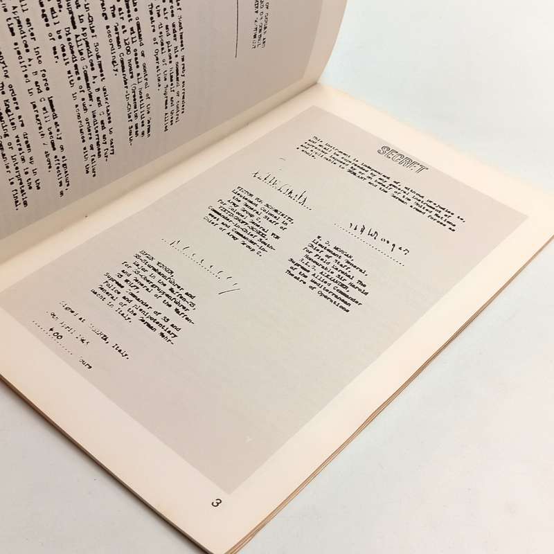 1976 issued Copy of WW2 surrender documents - 1945