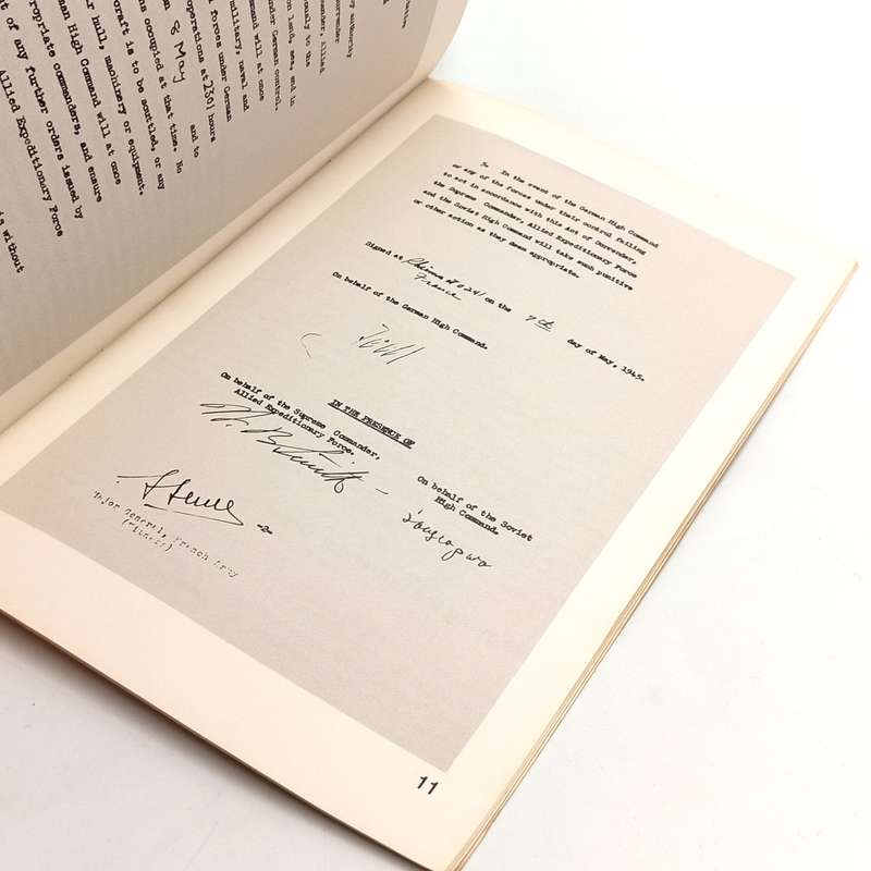1976 issued Copy of WW2 surrender documents - 1945