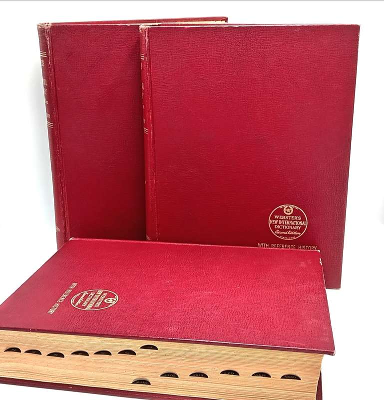 Webster`s New International Dictionary 1956 second edition in 3 volumes