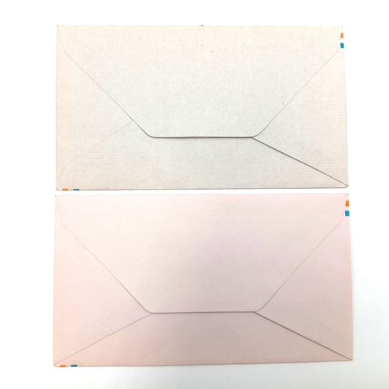 Pair of SAA flight covers no 5 - one on blue paper envelope and one on pink paper envelope