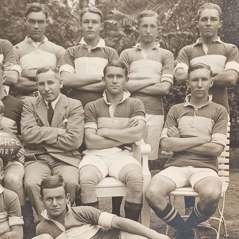 Photo of Windhoek High School Rugby Football club 1927 - original from the Principal`s collection