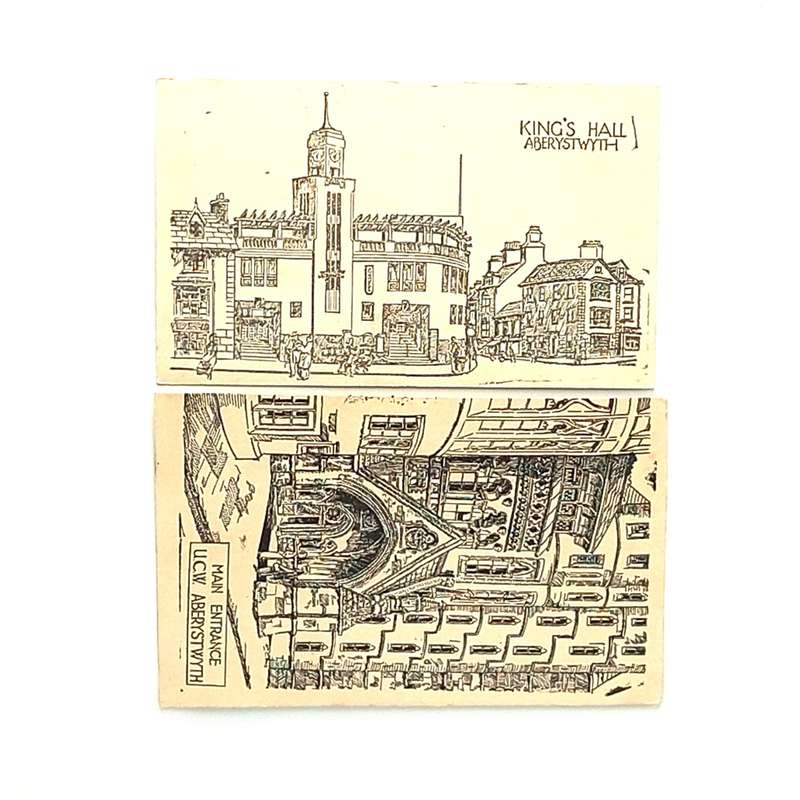 Unused postcards - early 1900`s ABERYSTWYTH University (Wales)