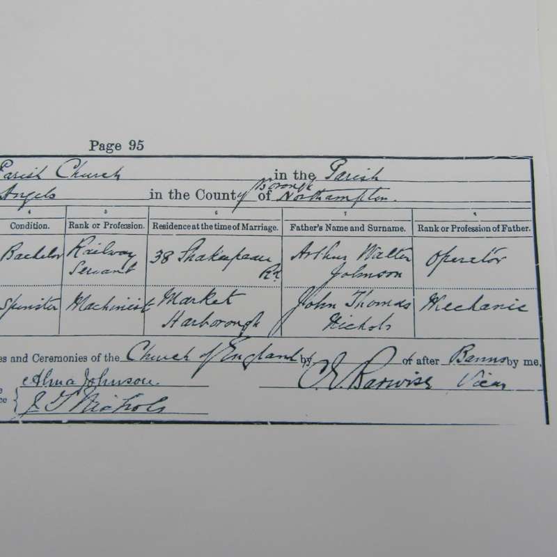 WW1 Government Aircraft Bombardment and insurance papers issued to Ms Florence Emily Johnson