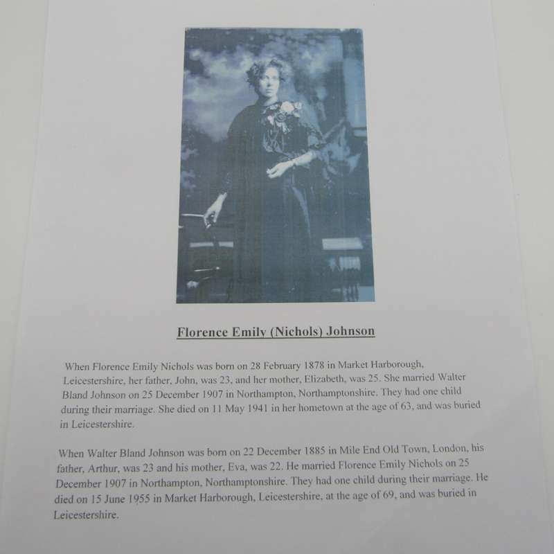 WW1 Government Aircraft Bombardment and insurance papers issued to Ms Florence Emily Johnson