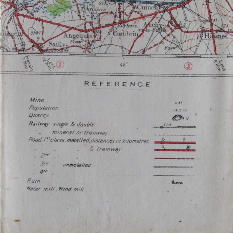 WW1 Hazebrouch Belgium large material map scale 1 : 100 000 YPRES area - official use military map