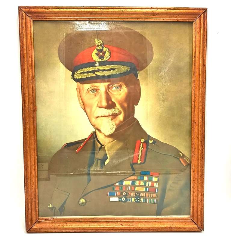 Military Vintage Jan Smuts print in frame