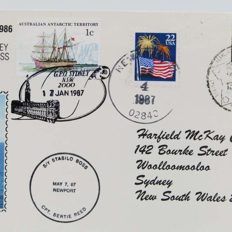 Sailing shop mail 1986 - Cape Town to Sydney by Yacht Stabilo Boss
