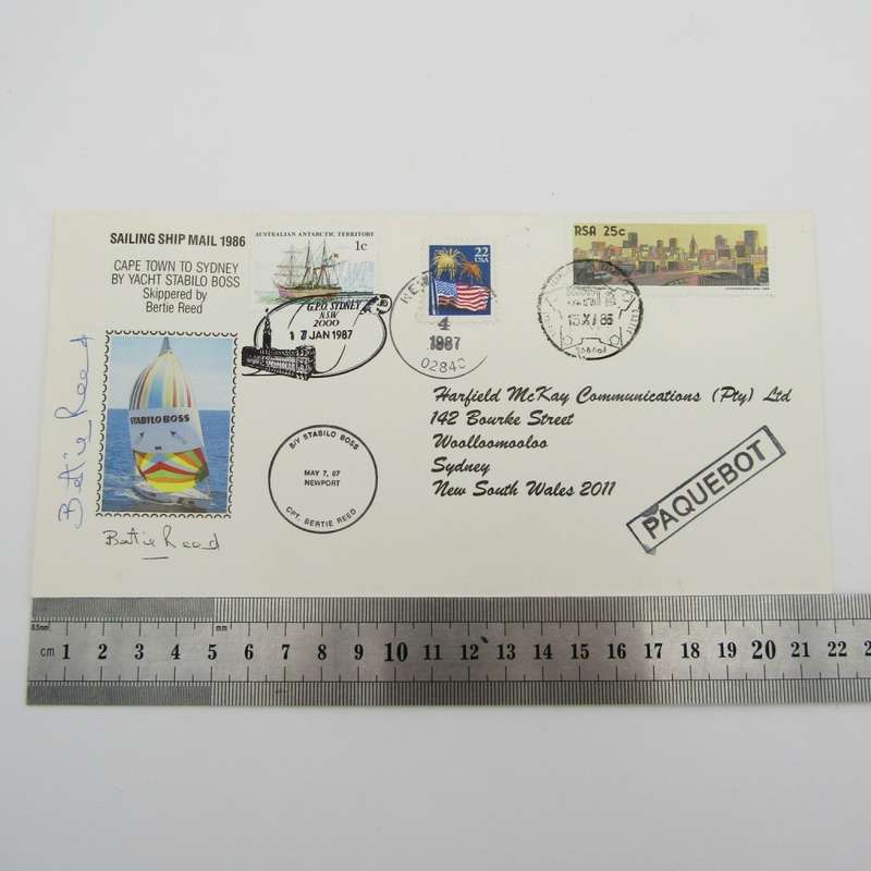 Sailing shop mail 1986 - Cape Town to Sydney by Yacht Stabilo Boss