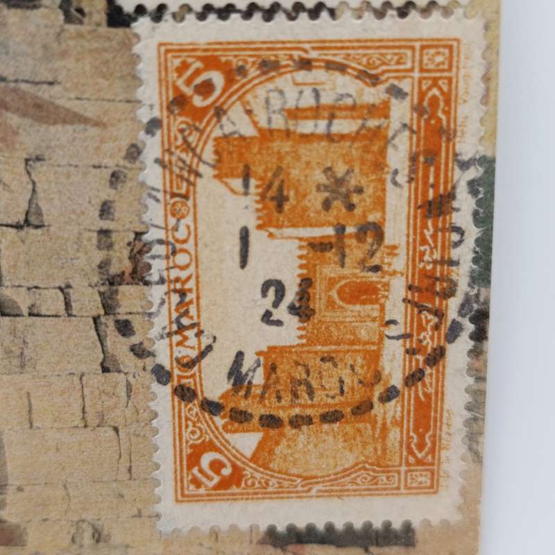 French Morocco cover from Casablanca to Port Sudan, Egypt with 2 Morocco stamps on the front 1924