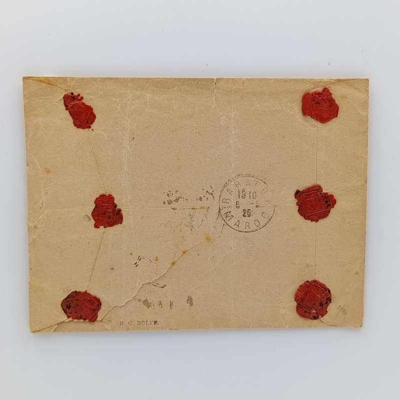 Internal Registered Morocco cover to Tangier to Rabat June 1925 with 3 Morocco stamps