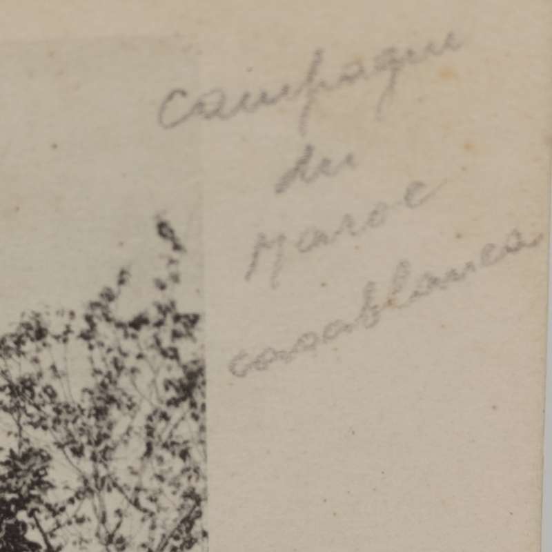 Postcard Casablanca to Paris with 1c Morocco stamp overstamped 1 centimo