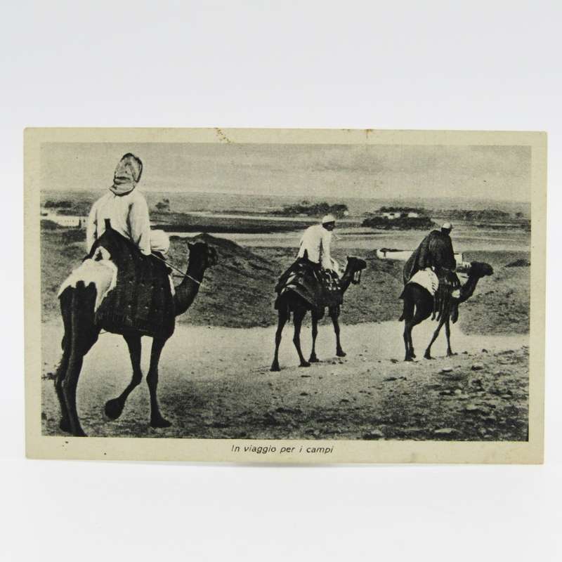 Libia Italian Colonial Postcard 1940 to Napels Italy with 20 cent Libiastamp