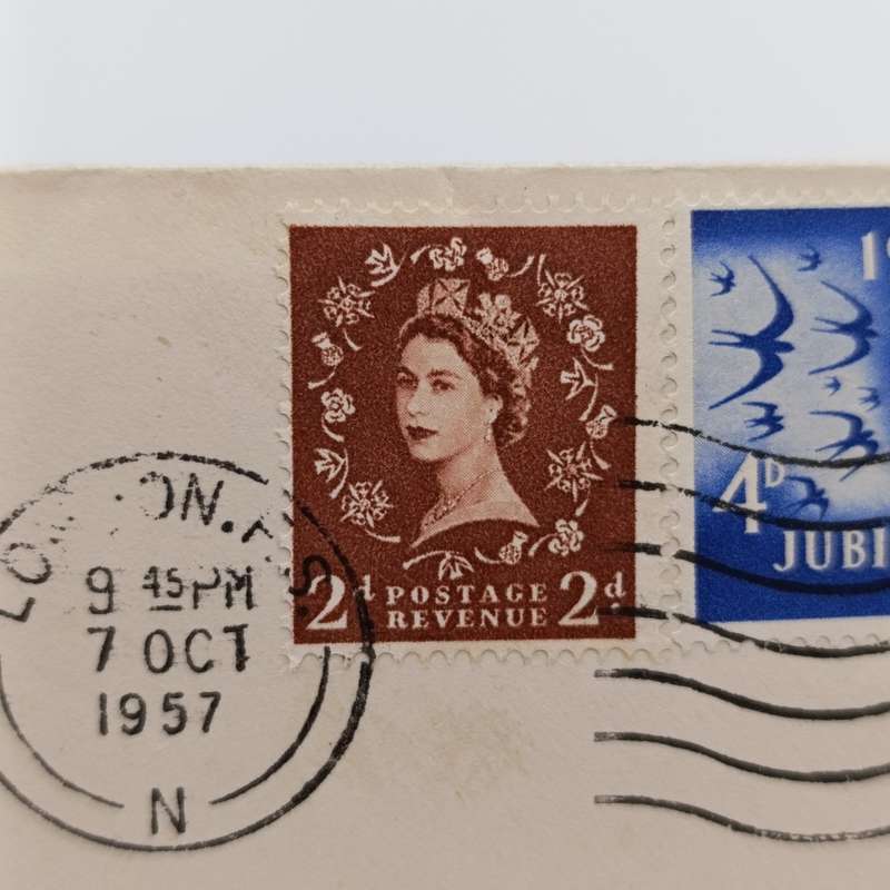 Flight cover for the first viscount flight England to Malta 7 October 1957 with 2 English stamps
