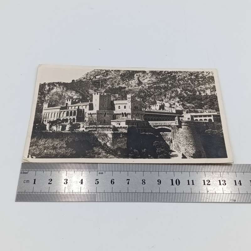 Taxed airmail postcard sent from Monaco to Cape Town 1950 with 40 Franc stamp