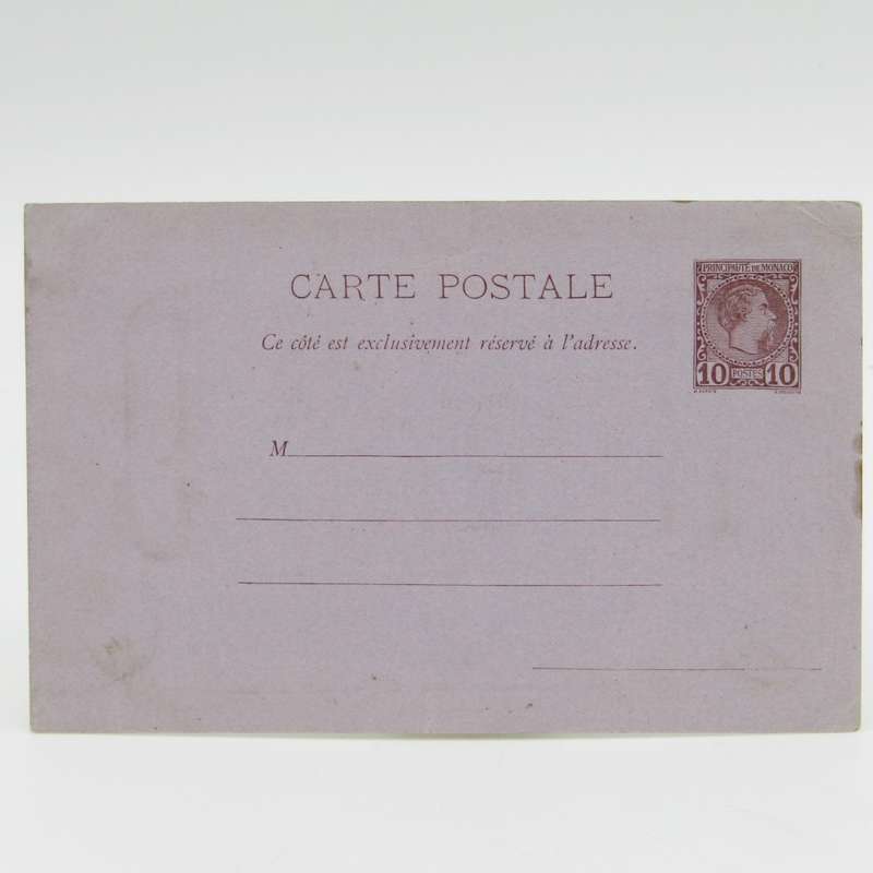 Unused pre printed Franked card with 10 cent Monaco pre printed stamp - unused
