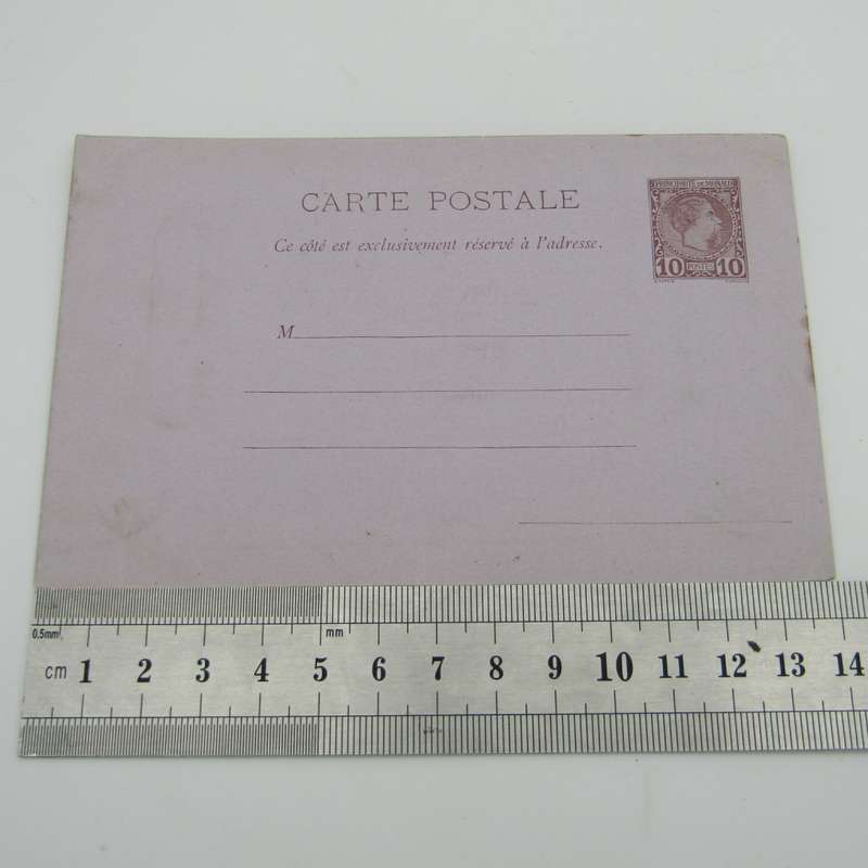 Unused pre printed Franked card with 10 cent Monaco pre printed stamp - unused