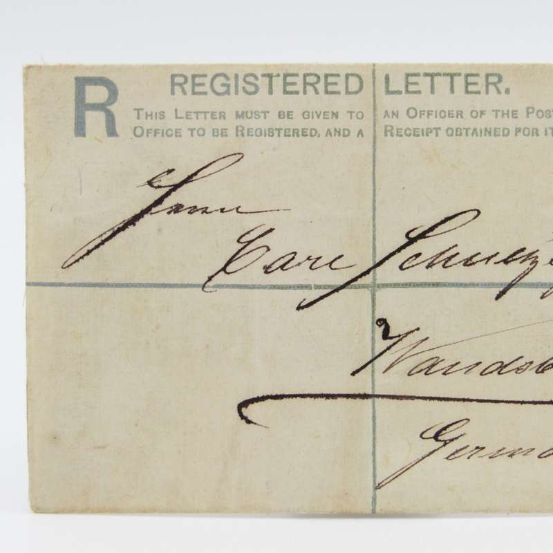 Registered letter from Monrovia , Liberia with 10 cents registration printing on the back