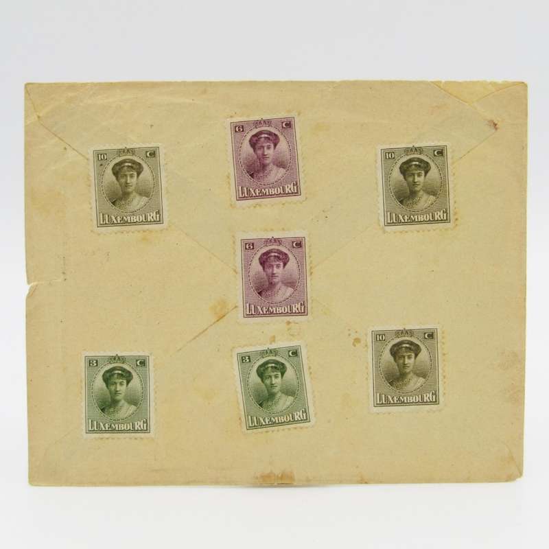 Luxembourg to Vienna cover with 9 Luxembourg stamps onfront cancelled 29 October 1926
