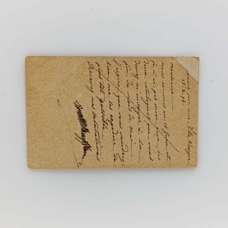 1896 Postcard sent from Monaco to Leipzig, Germany with pre printed postage stamp