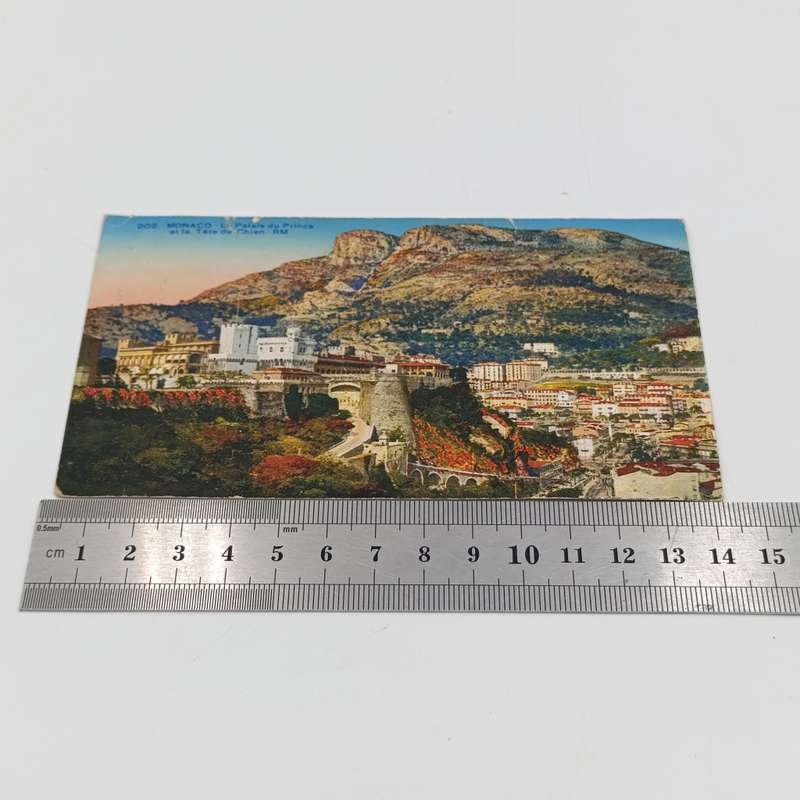 1926 Postcard sent from Monaco to Port St Johns, Pondoland, South Africa with 90 cent Monaco stamp