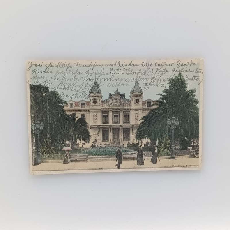 Monaco postcard sent to Lady Grey - Cape of Good Hope with Monaco 10 cent stamp cancelled 1905