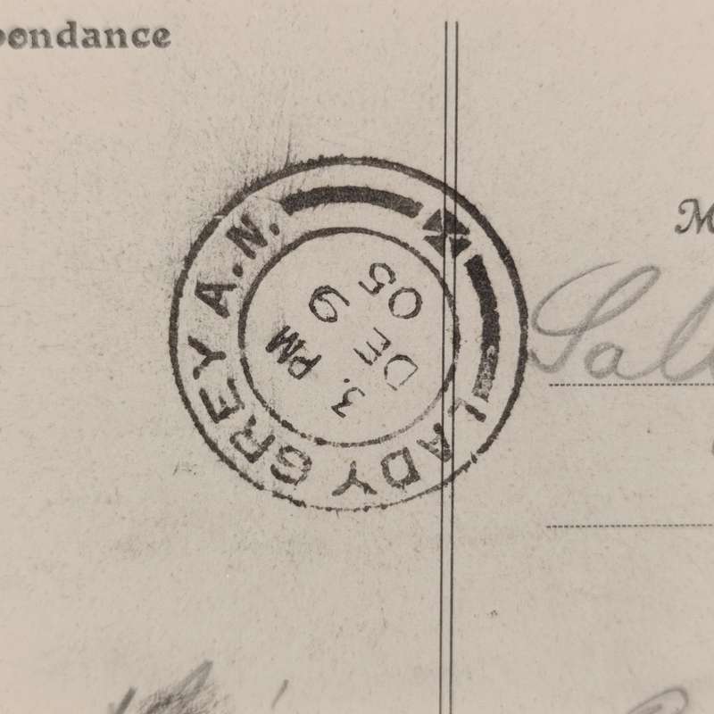 Monaco postcard sent to Lady Grey - Cape of Good Hope with Monaco 10 cent stamp cancelled 1905