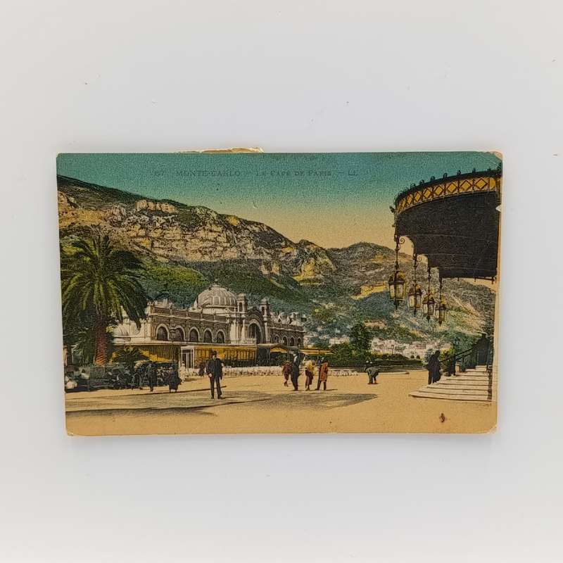 Postcard sent Manoco to Switzerland with 3 x 15 cent Monaco stamps cancelled 1925