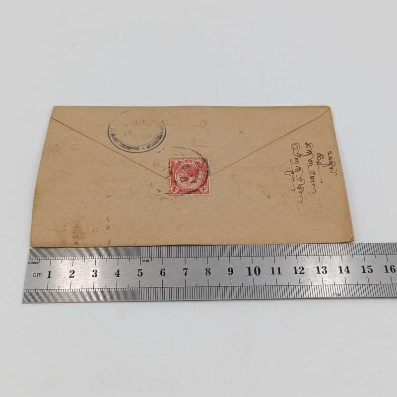 1920 cover from Malaya, Singapore to Seremban, Malaysia straits settlement 4 cent