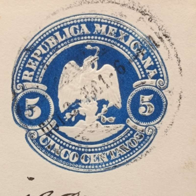 Mexican pre-printed postage envelope used October 3, 1901 to Durango