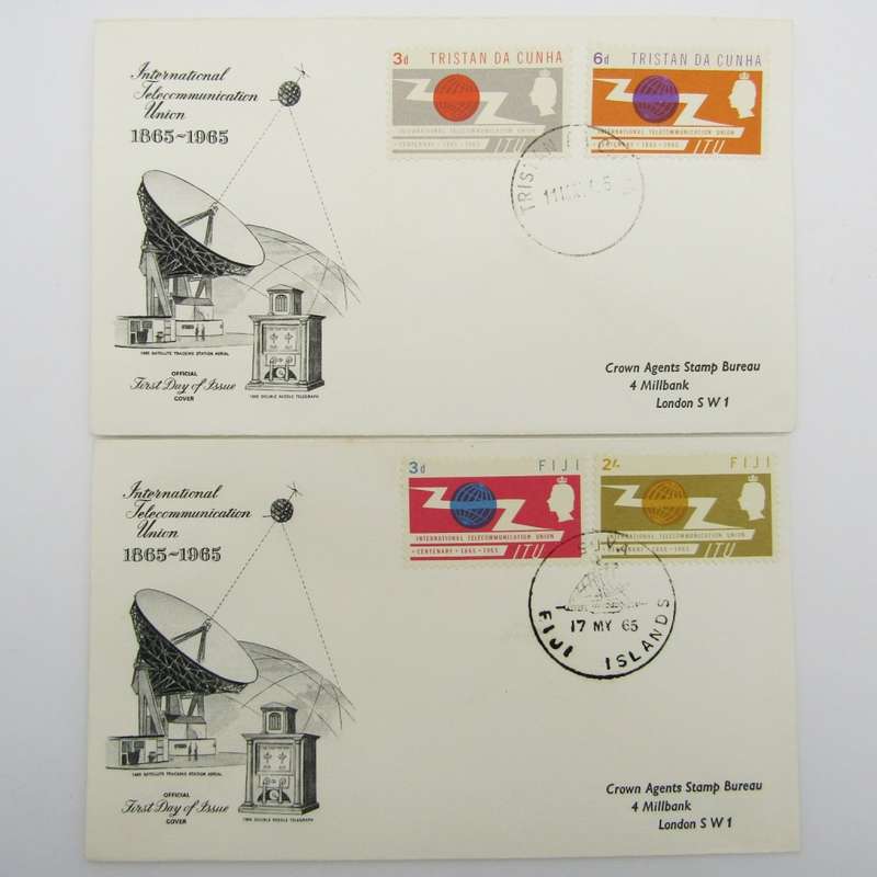 Commonweatlh 1965 Telecommunication stamp covers - 26 different commonwealth countries