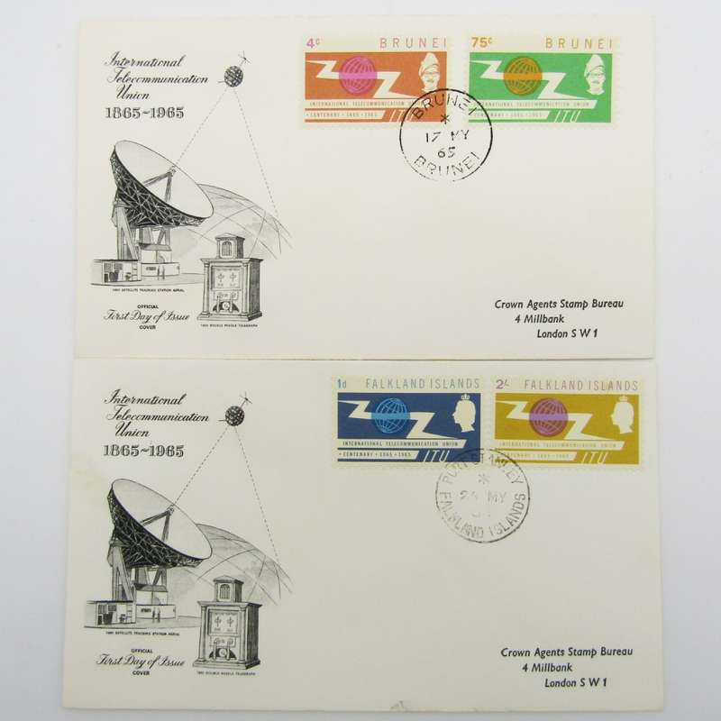 Commonweatlh 1965 Telecommunication stamp covers - 26 different commonwealth countries