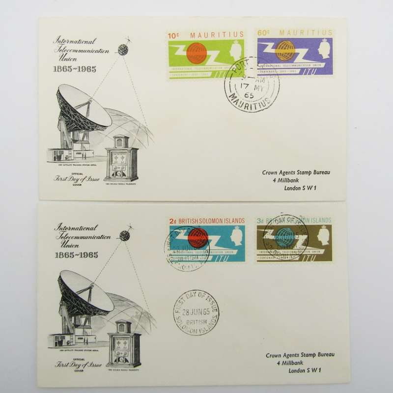 Commonweatlh 1965 Telecommunication stamp covers - 26 different commonwealth countries