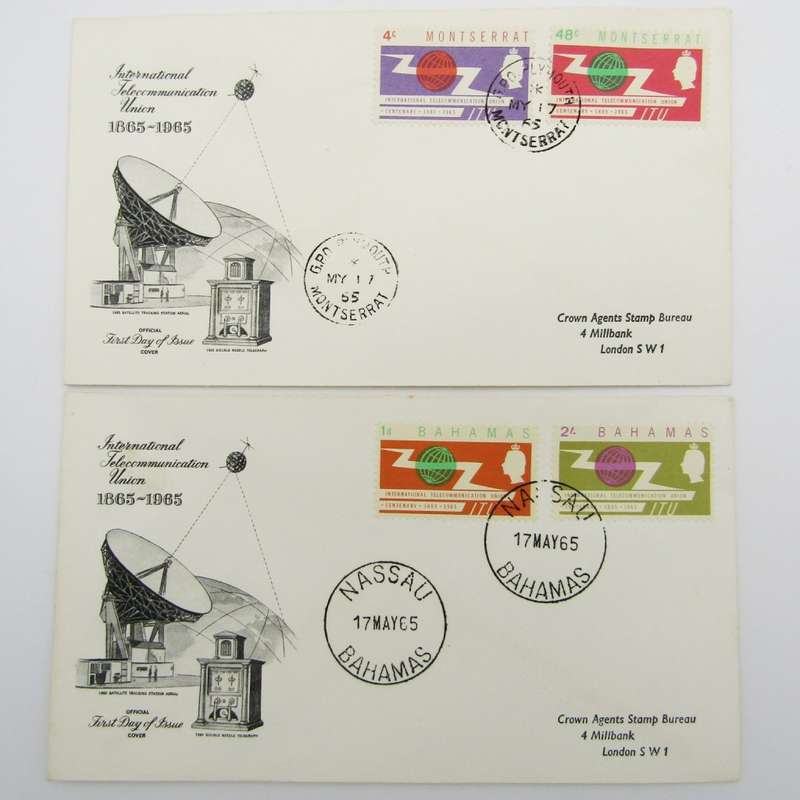 Commonweatlh 1965 Telecommunication stamp covers - 26 different commonwealth countries