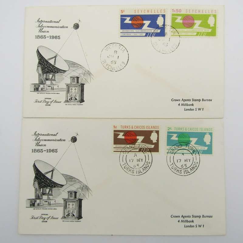 Commonweatlh 1965 Telecommunication stamp covers - 26 different commonwealth countries